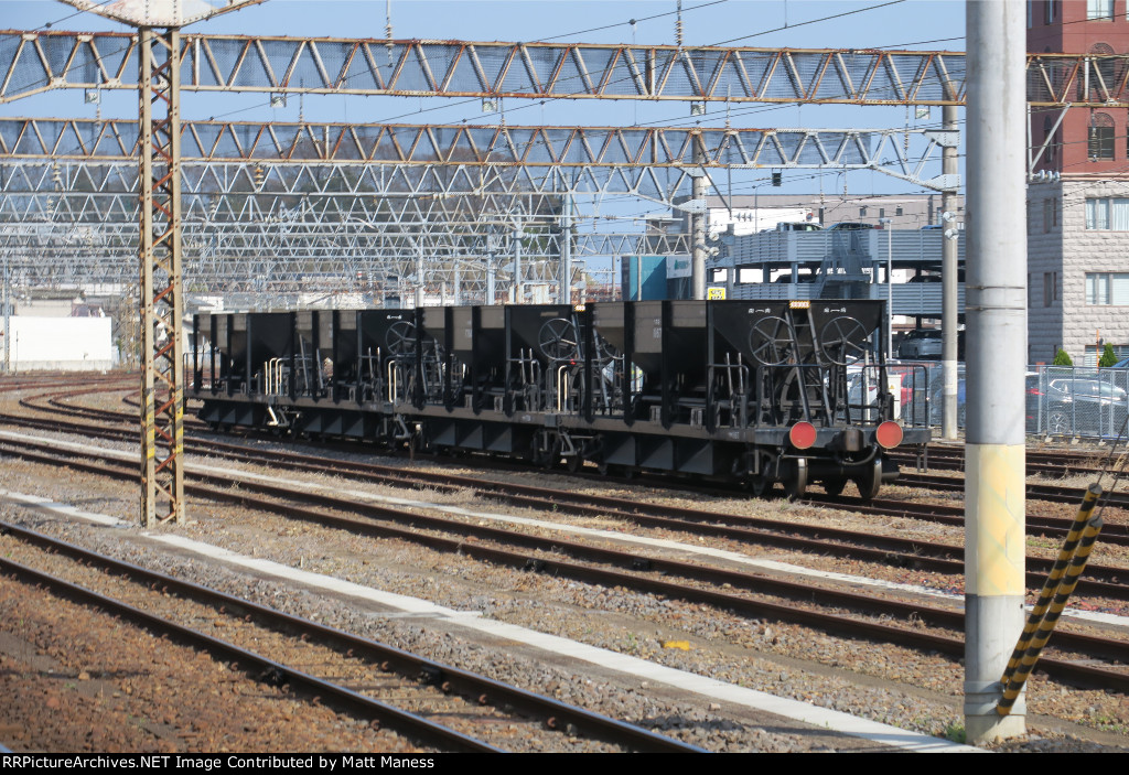 Empty gravel cars